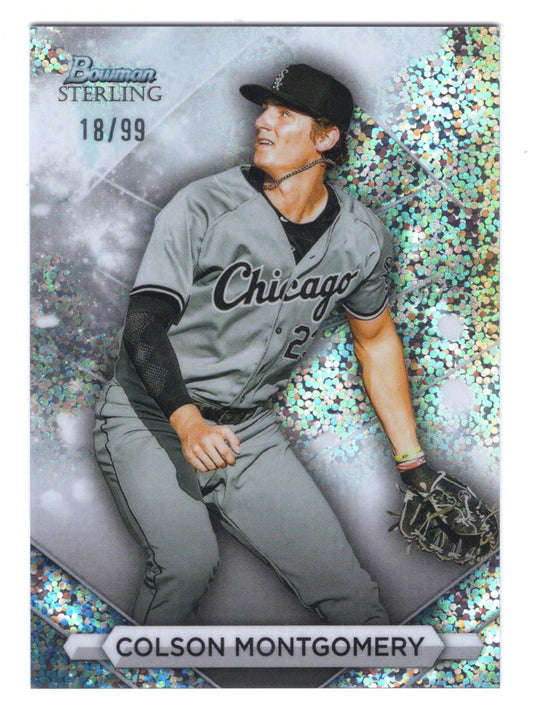 Colson Montgomery 2023 Bowman Sterling #BSP-51 Speckle Refractor #'d /99 (White Sox)