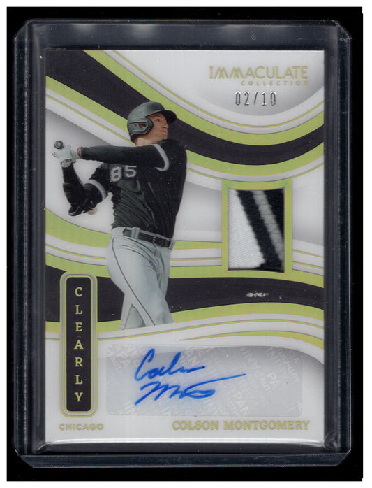 2023 Immaculate Collection Black #12 Colson Montgomery Jersey / Autograph #'d 2/10 (White Sox)