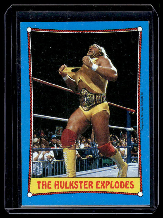 1987 Wrestle Mania III 3 The Hulkster Explodes "Hulk Hogan" Card #26