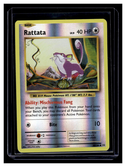 2016 Pokemon Evolutions Reverse Holo Rattata #66