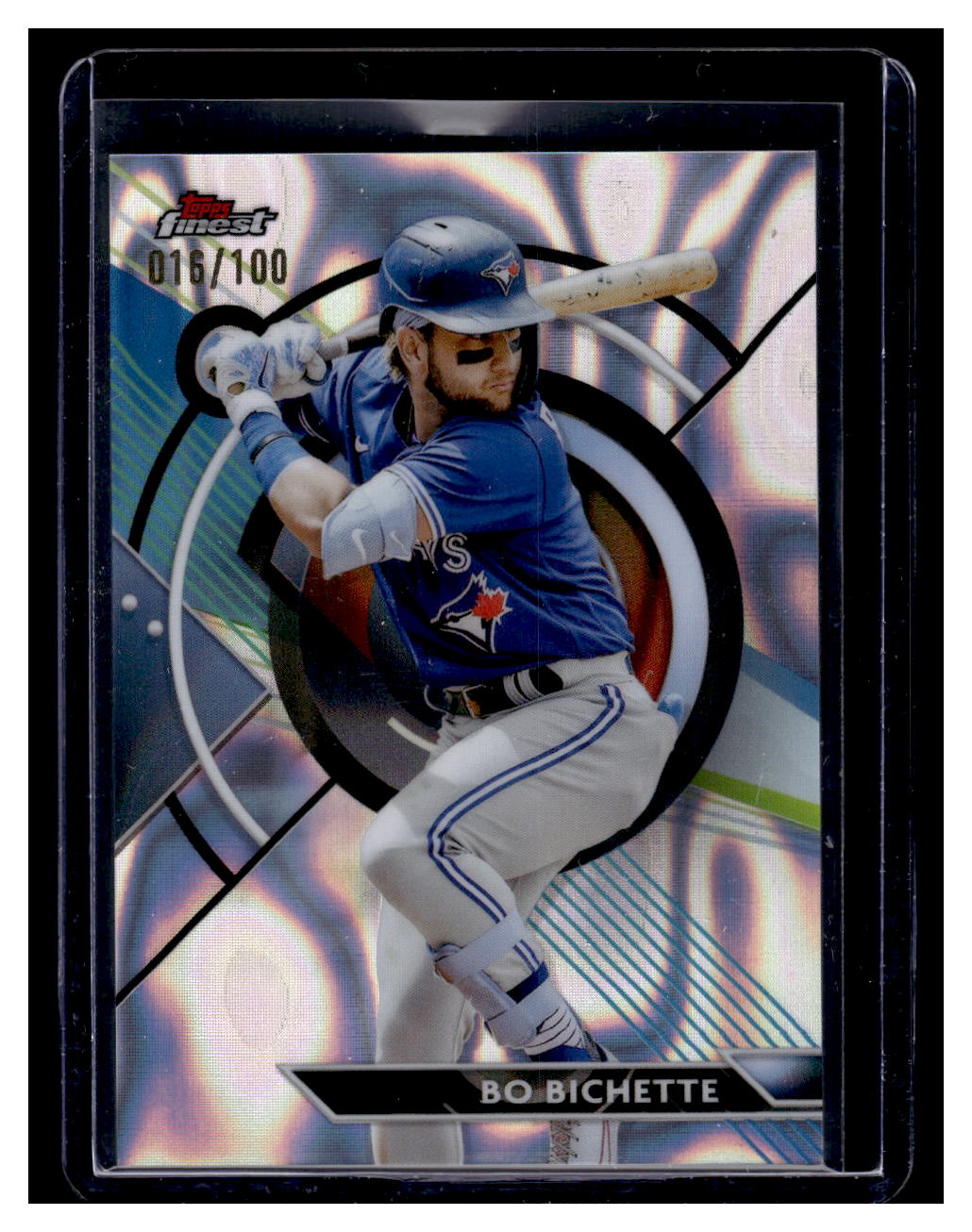 2023 Topps Finest Bo Bichette Lava Refractor #'d /100 (Toronto Blue Jays)