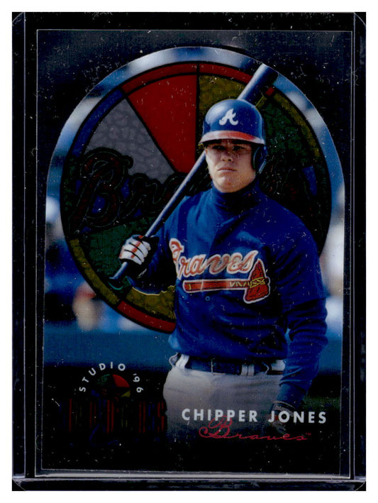 1996 Donruss Studio Chipper Jones Stained Glass Insert #5 (Atlanta Braves)