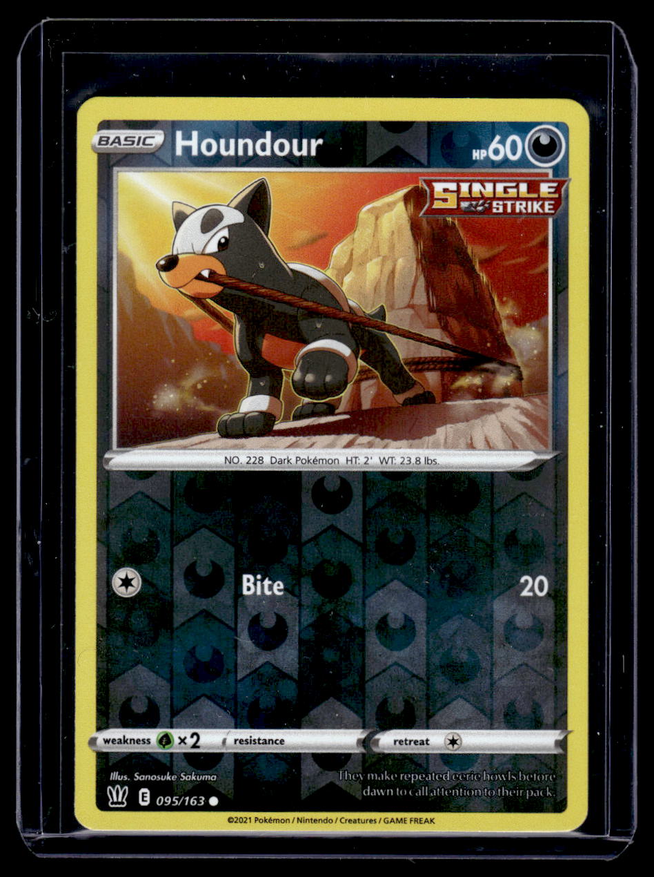 2021 Pokemon Battle Styles Houndour Reverse Holo Card #95