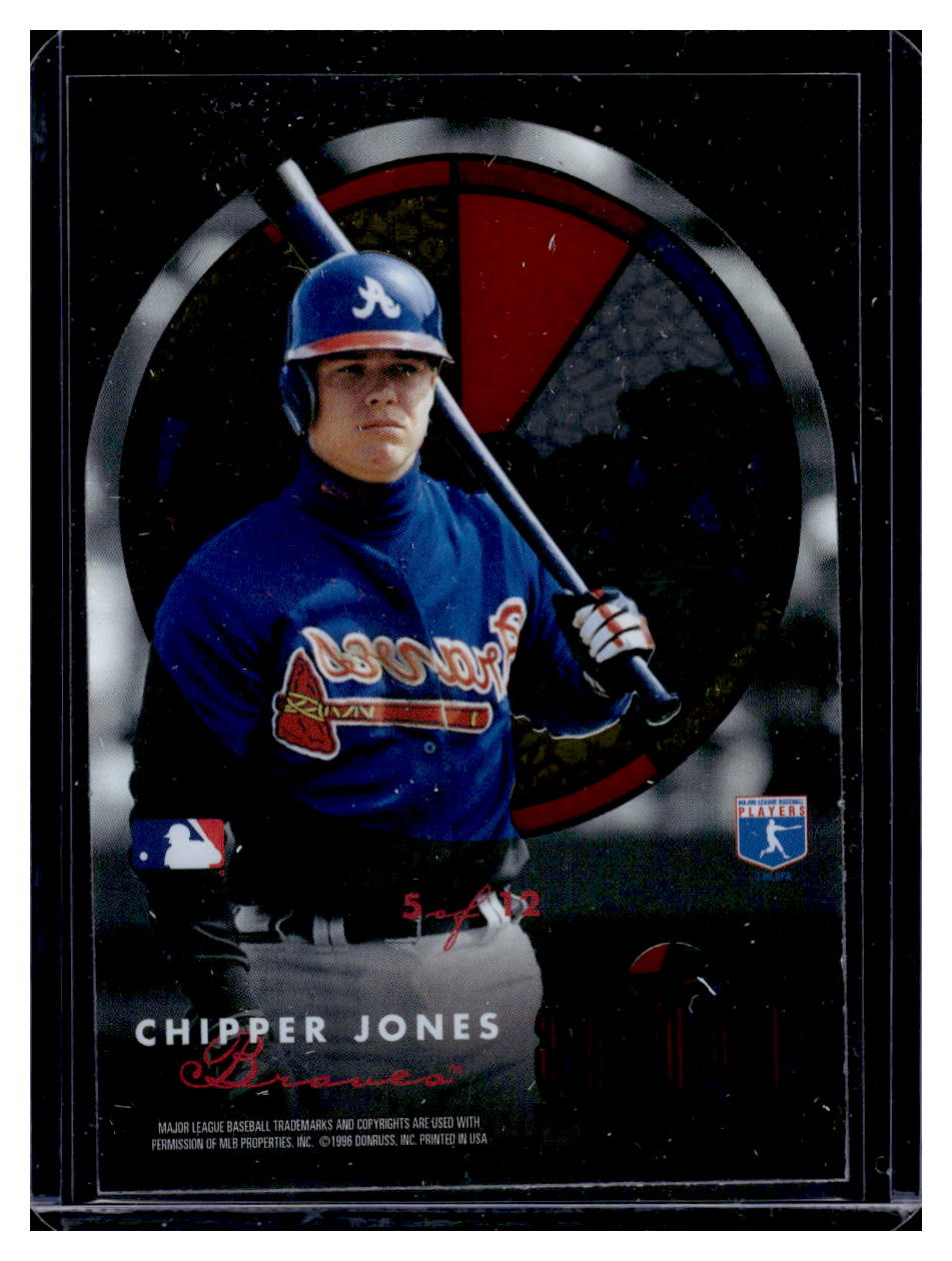 1996 Donruss Studio Chipper Jones Stained Glass Insert #5 (Atlanta Braves)