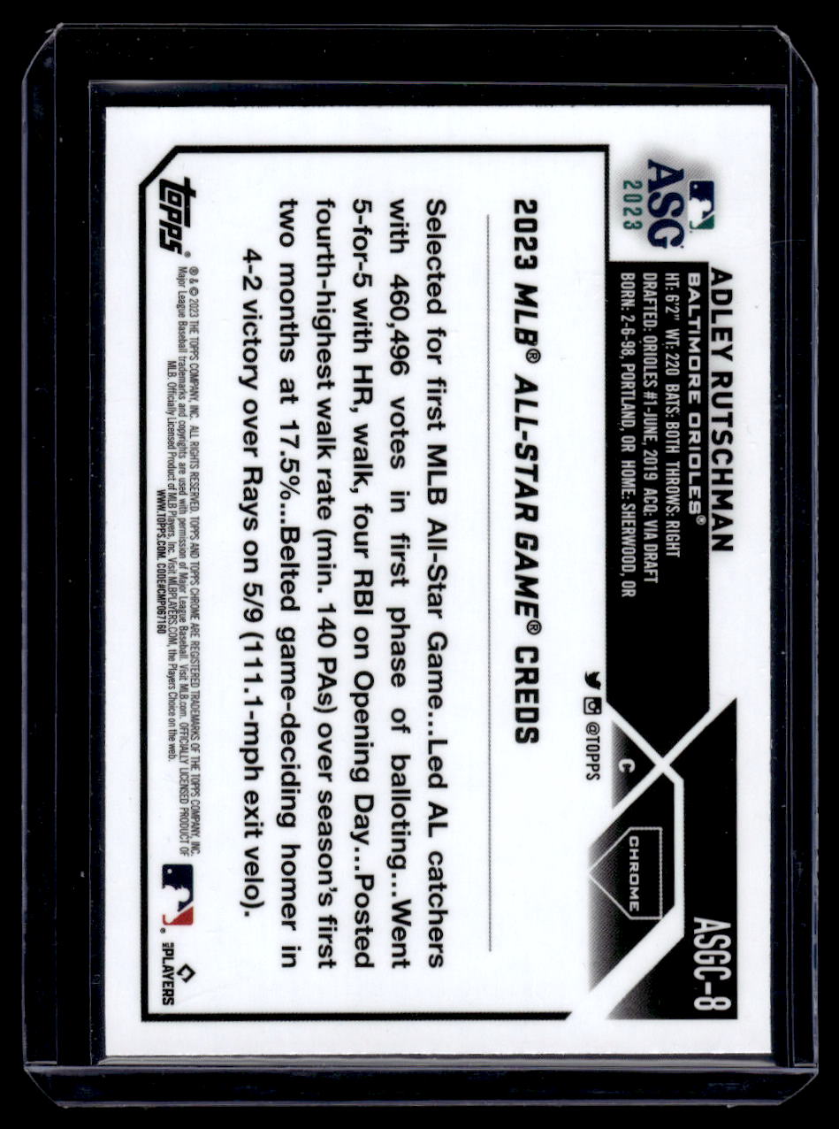 2023 Topps Chrome UPdate "2023 All-Star Game" #ASGC-8 Adley Rutschman Rookie RC (Orioles)