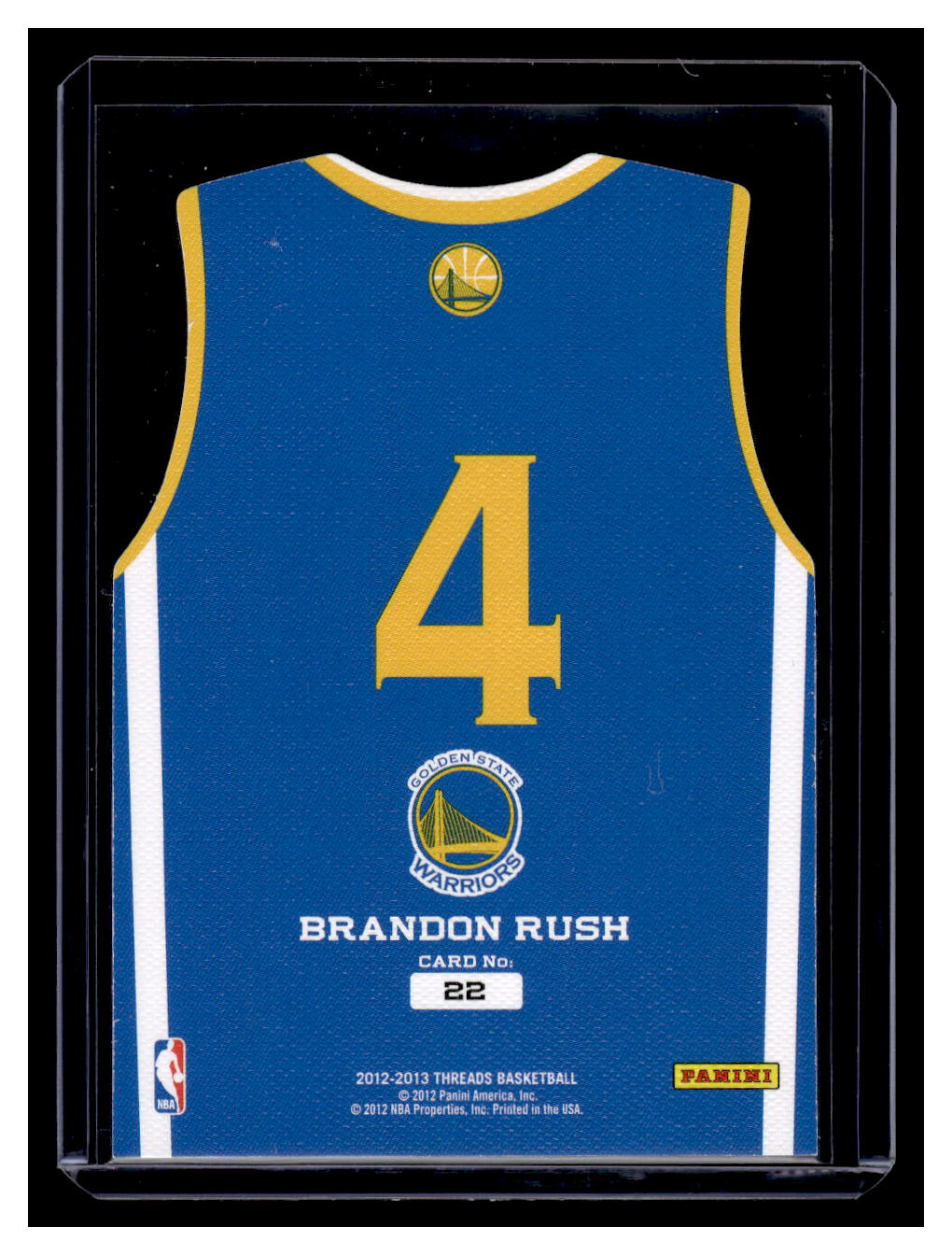 2012-13 Panini Threads #22 Brandon Rush Die Cut Jersey (Golden State Warriors)