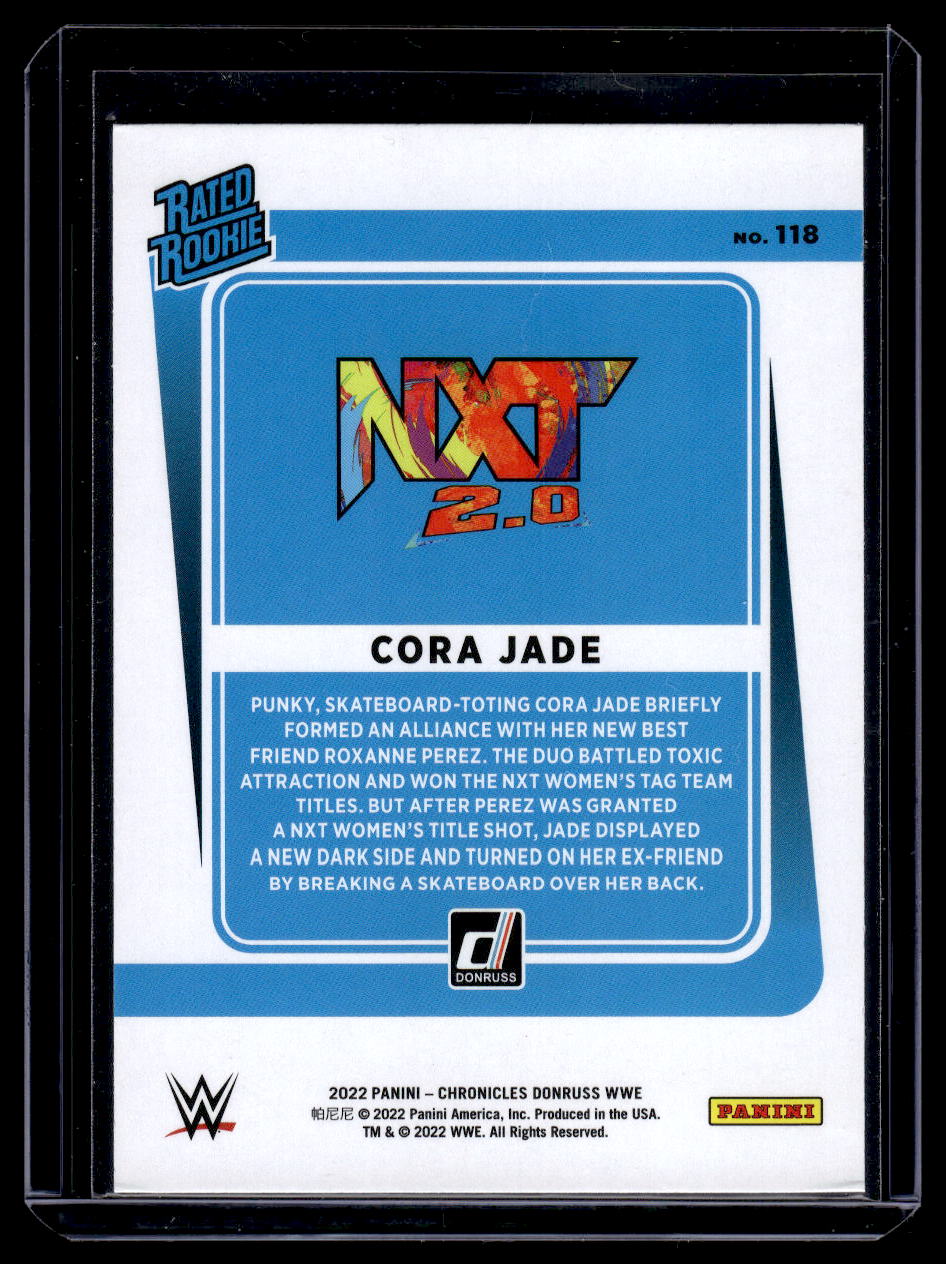 2022 Panini Chronicles WWE Donruss Cora Jade Rated Rookie RC #118