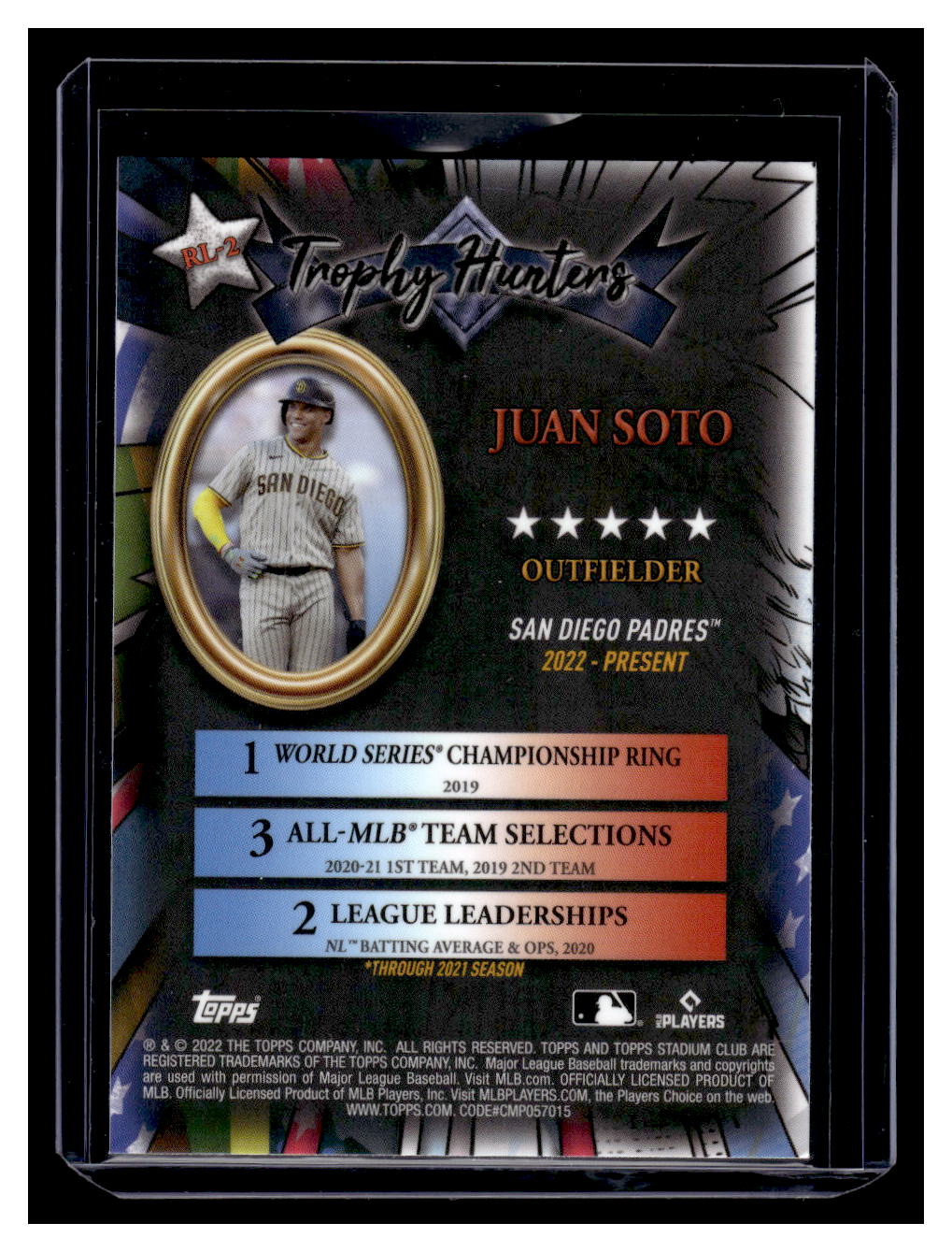 2022 Stadium Club Chrome "Trophy Hunters" #RL-2 Juan Soto (San Diego Padres)