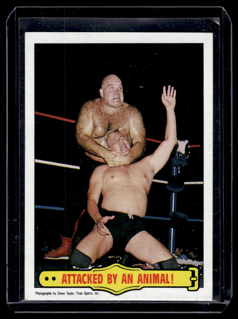 1985 Topps WWF Attached By An Animal! Wrestling Card #37