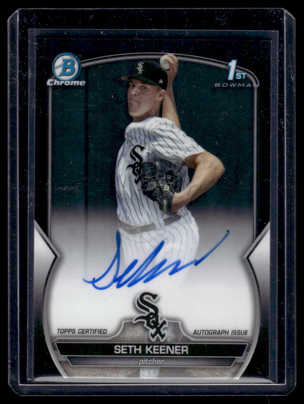 2023 Bowman Chrome Draft Seth Keener Black Refractor 1st Prospect Auto #'d /75 (White Sox)