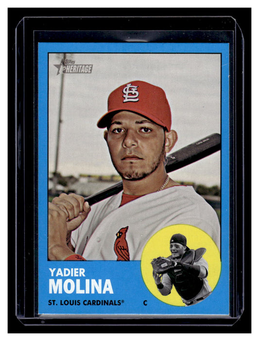 2012 Topps Heritage #172 Yadier Molina Walmart Blue Border (St. Louis Cardinals)