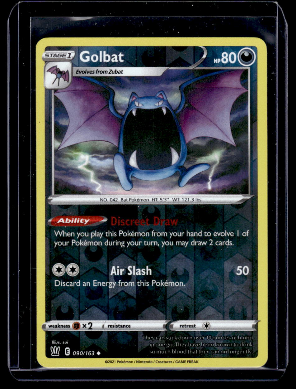 2021 Pokemon Battle Styles Golbat Reverse Holo Card #90