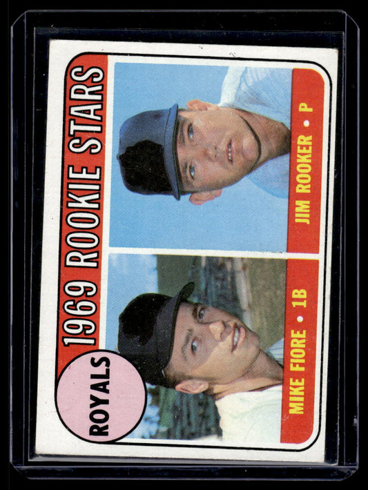 1969 Topps #376 Royals "1969 Rookie Stars" (Mike Fiore / Jim Rooker) RC