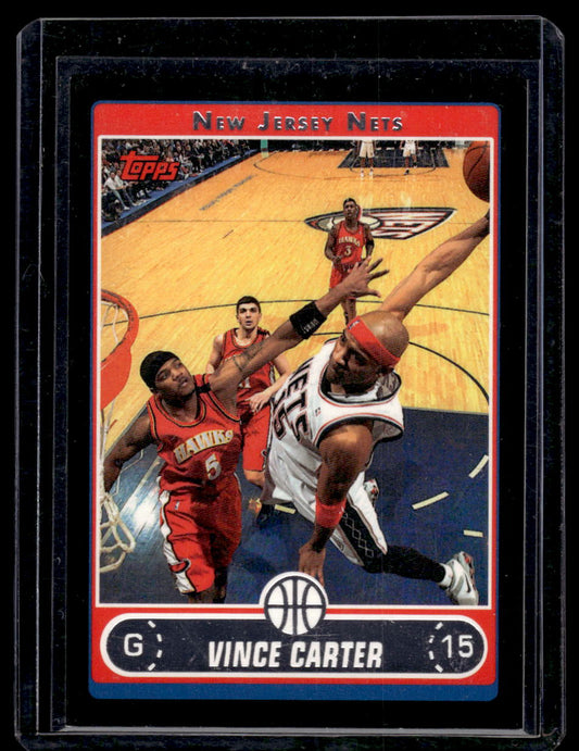 2006 Topps #15 Vince Carter Black #'d /99 (New Jersey Nets)