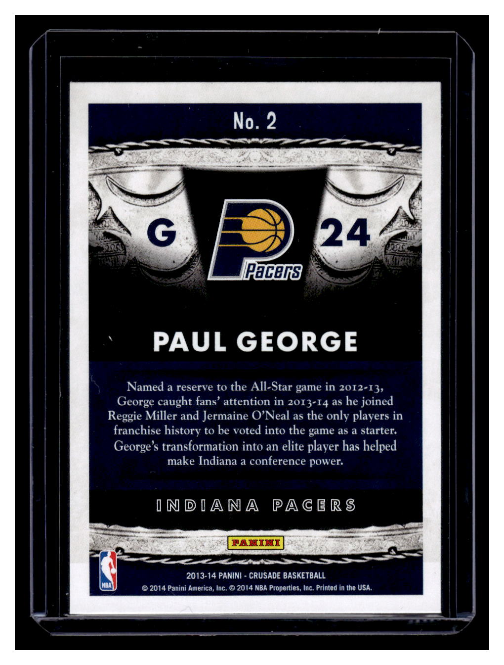 2013-14 Panini Crusade "Royalty" #2 Paul George (Indian Pacers)