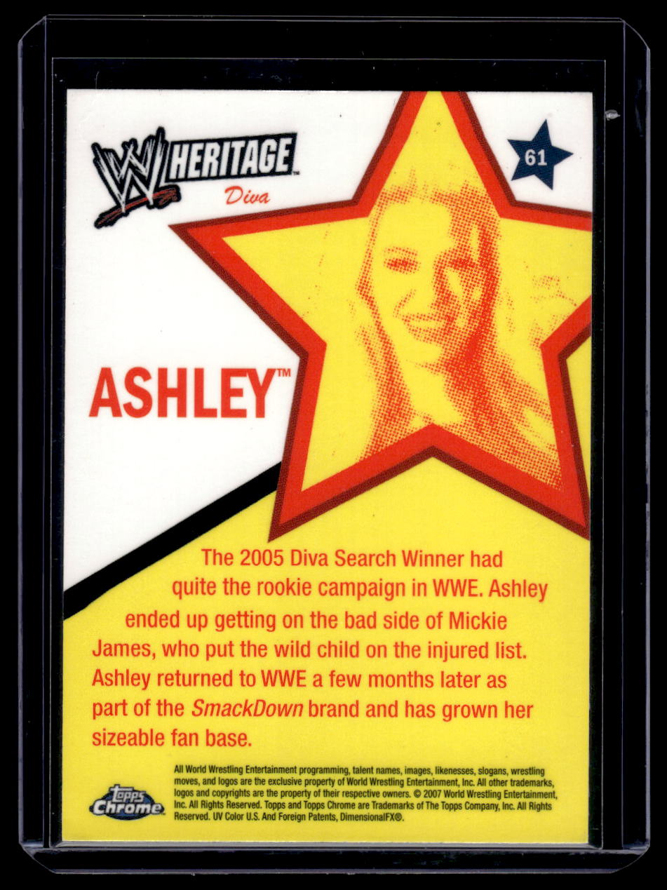 2006 Topps Chrome WWE Heritage Ashley Divas #61