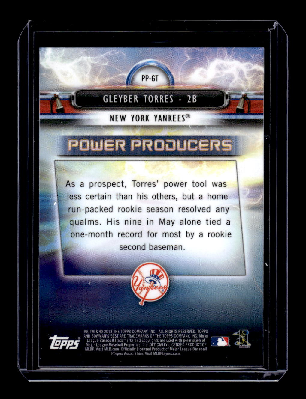 2018 Bowman's Best "Power Producers" #PP-GT Gleyber Torres RC Rookies (New York Yankees)