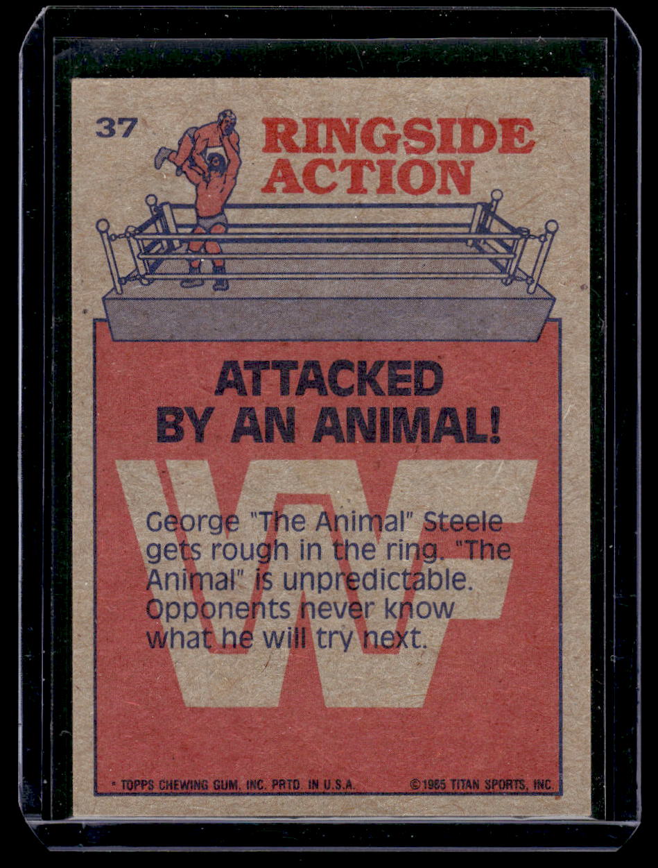 1985 Topps WWF Attached By An Animal! Wrestling Card #37