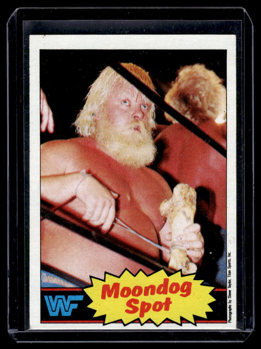 Moondog Spot RC rookie card, 1985 Topps WWF Pro Wrestling Stars #19