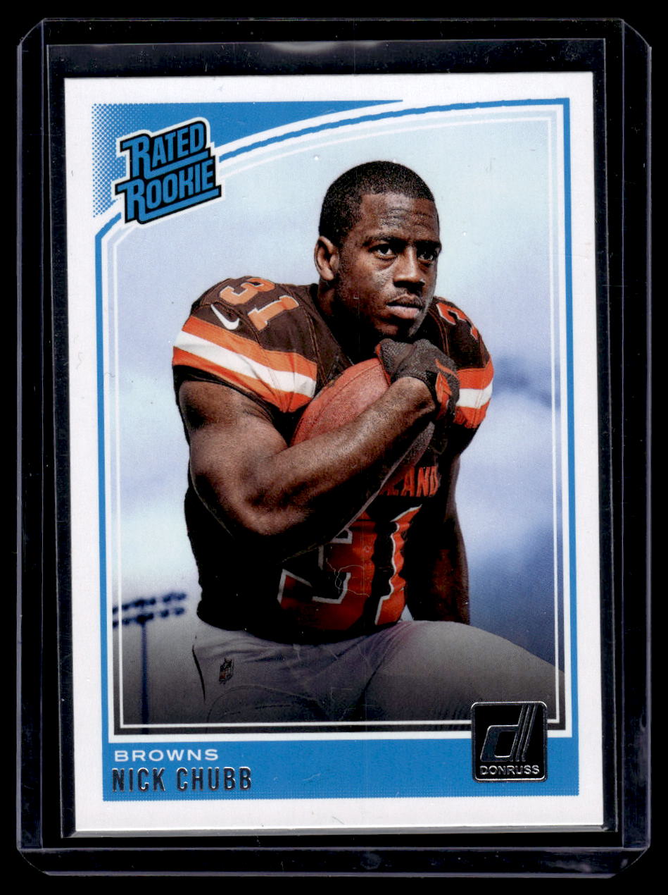 2018 Donruss #308 Rated Rookie Nick Chubb (Cleveland Browns)