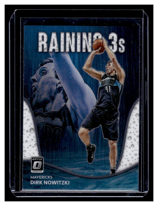 2022-23 Donruss Optic "Raining 3s" #19 Dirk Nowitzki (Dallas Mavericks)