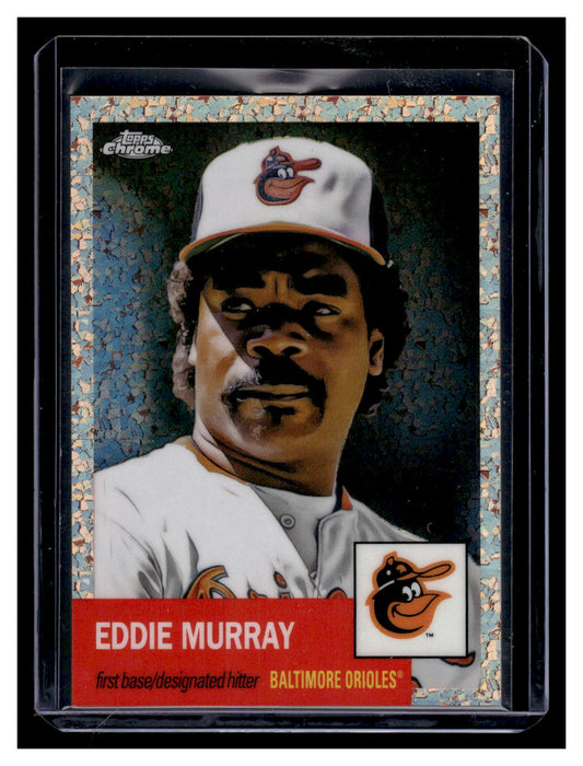 2022 Topps Chrome #138 Eddie Murray Chrome Platinum Anniversary Rose Gold Mini Diamond #'d /75