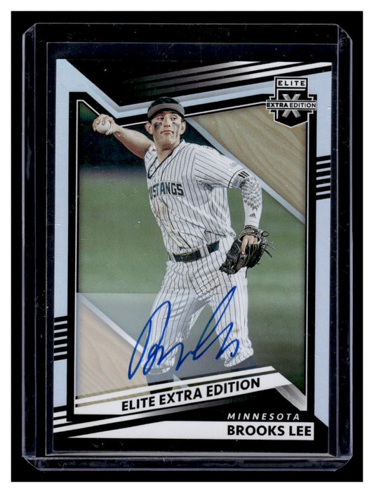 2022 Panini Elite Extra Edition #8 Brooks Lee On-Card Autograph (Minnesota Twins)