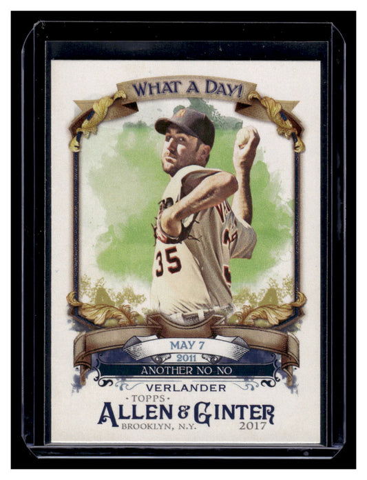 2017 Topps Allen & Ginter "What a Day!" #WAD-66 Justin Verlander (Detroit Tigers)