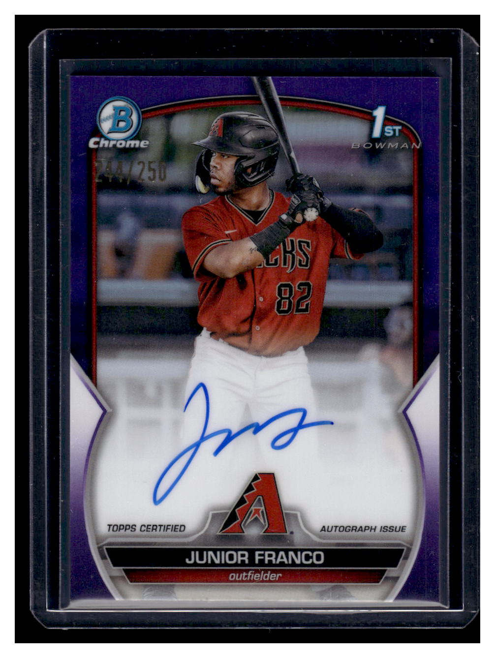 2023 Bowman Chrome #CPA-JFO "1st Purple Refractor Autograph" #'d /250 (Arizona Diamondbacks)