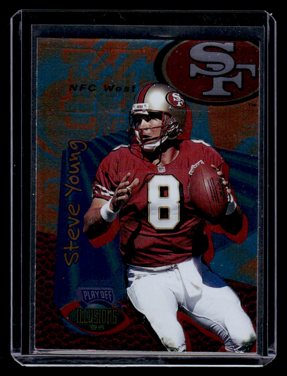 1996 Playoff Illusions Steve Young Card #28 (San Francisco 49ers ...