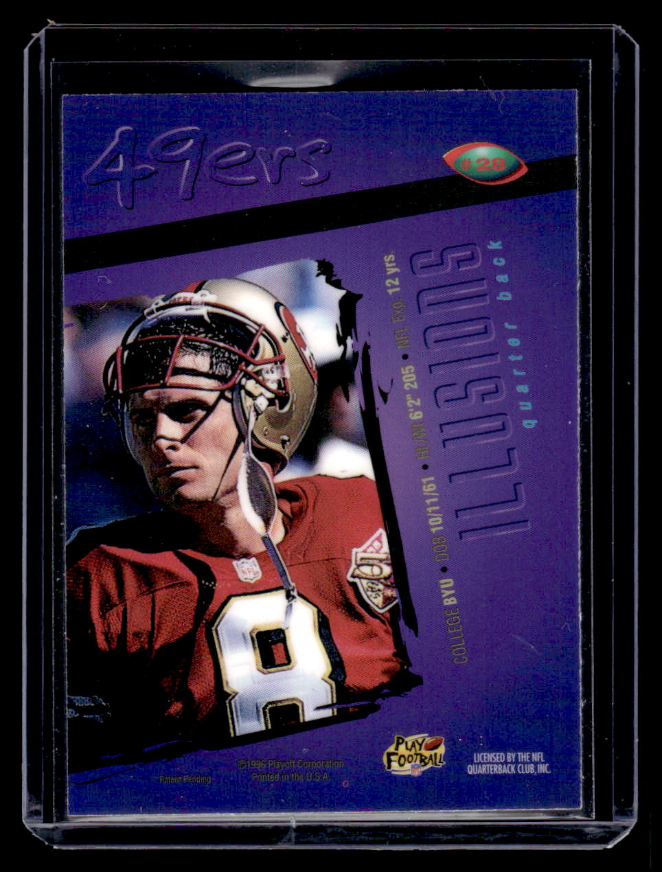 1996 Playoff Illusions Steve Young Card #28 (San Francisco 49ers ...