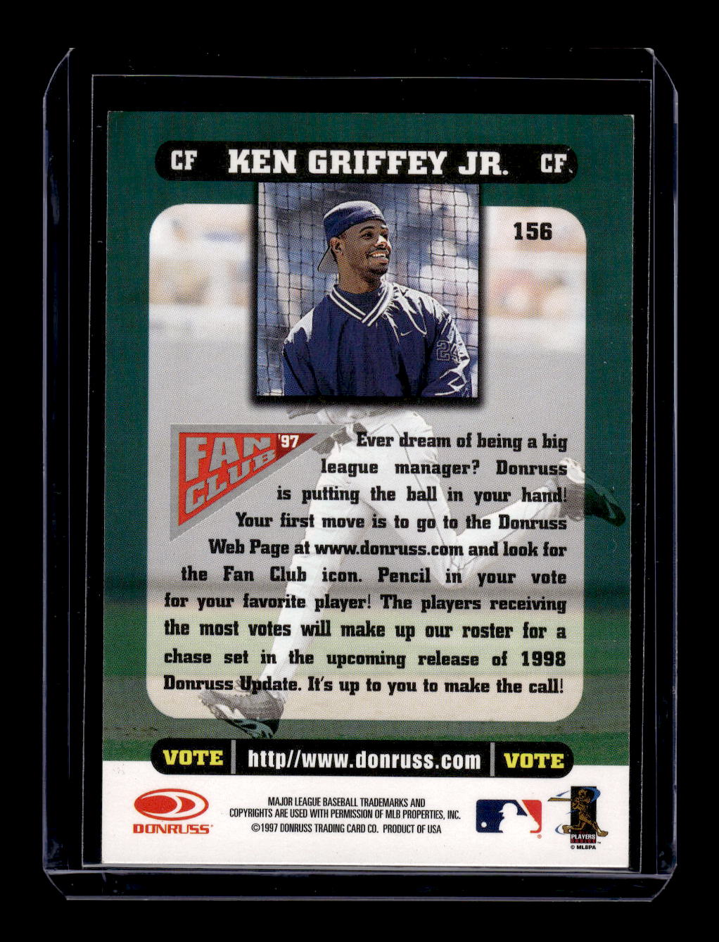 1998 Donruss #156 Ken Griffey Jr. (Seattle Mariners)