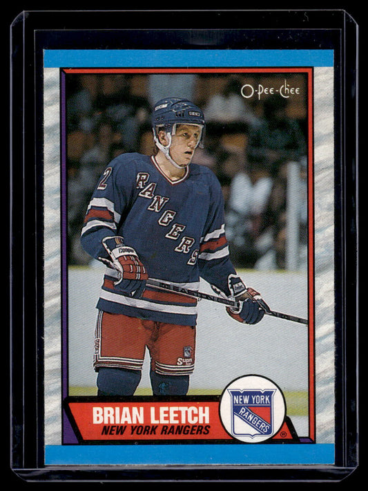 1989 O-Pee-Chee OPC #136 Brian Leetch Rookie RC (New York Rangers)