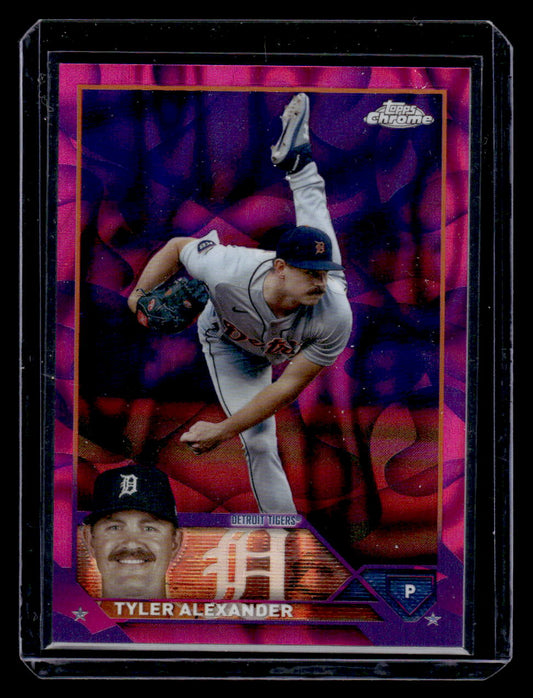 2023 Topps Chrome Update Magenta Purple Lava Lamp #USC136 Tyler Alexander #'d /299 (Tigers)