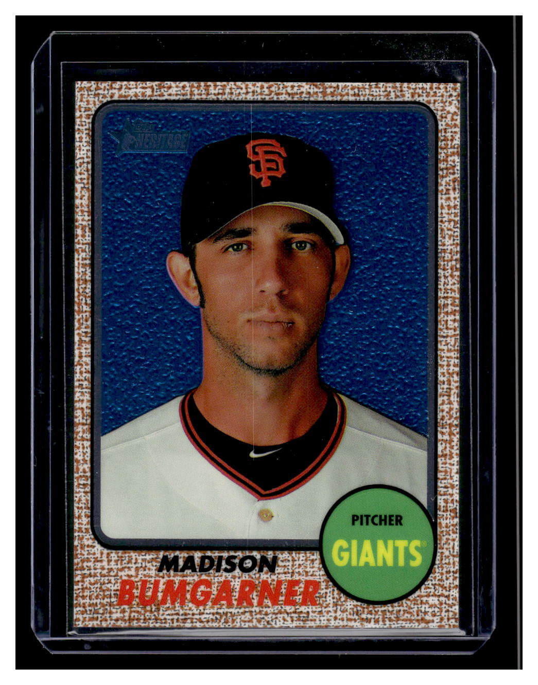 2017 Topps Heritage 460c Maison Bumgarner Chrome #'d /999 (San Francisco Giants)