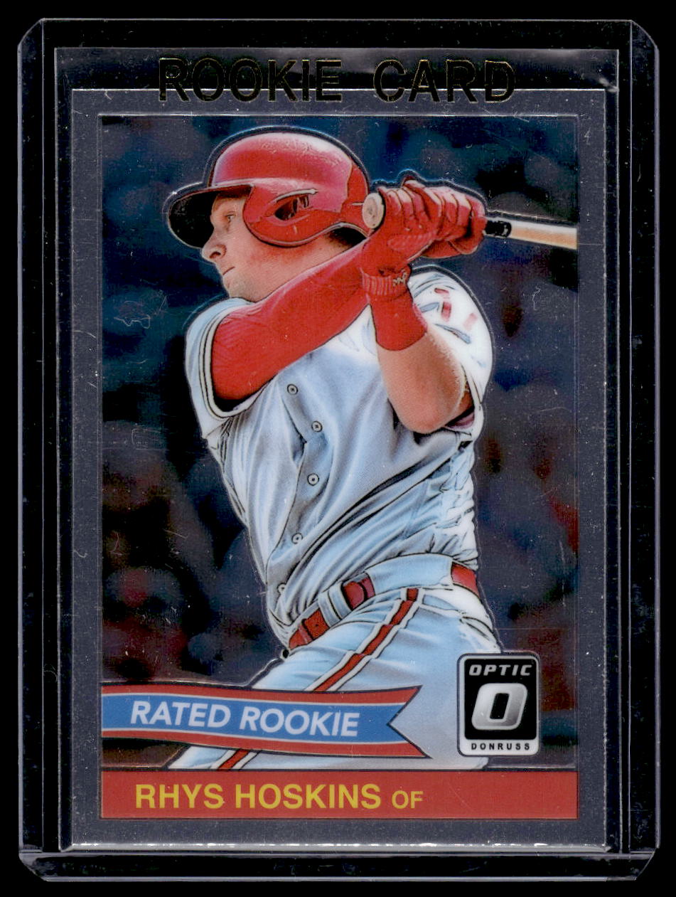 2018 Donruss Optic Rated Rookie Retro 1984 #RR8 Rhys Hoskins (Philadelphia Phillies)