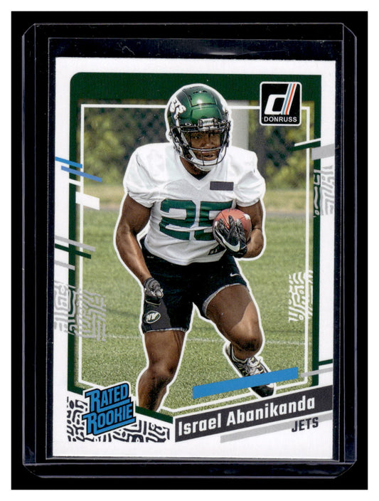 2023 Donruss "Rated Rookie" #379 Isael Abanikanda (New Yokr Jets)