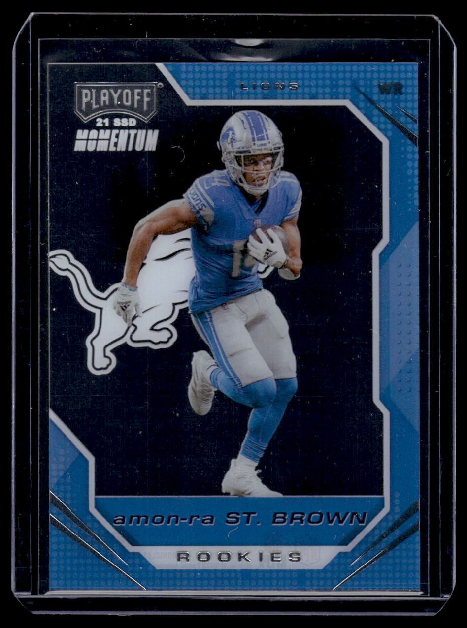 2021 Chronicles Playoff Momentum #PMR-28 Amon-RA St. Brown Rookie (Detroit Lions)