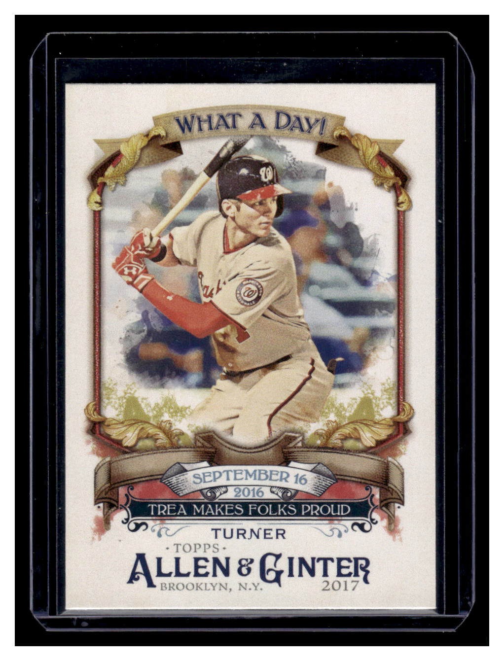 2017 Topps Allen & Ginter "What a Day!" #WAD-50 Trea Turner (Washington Nationals)