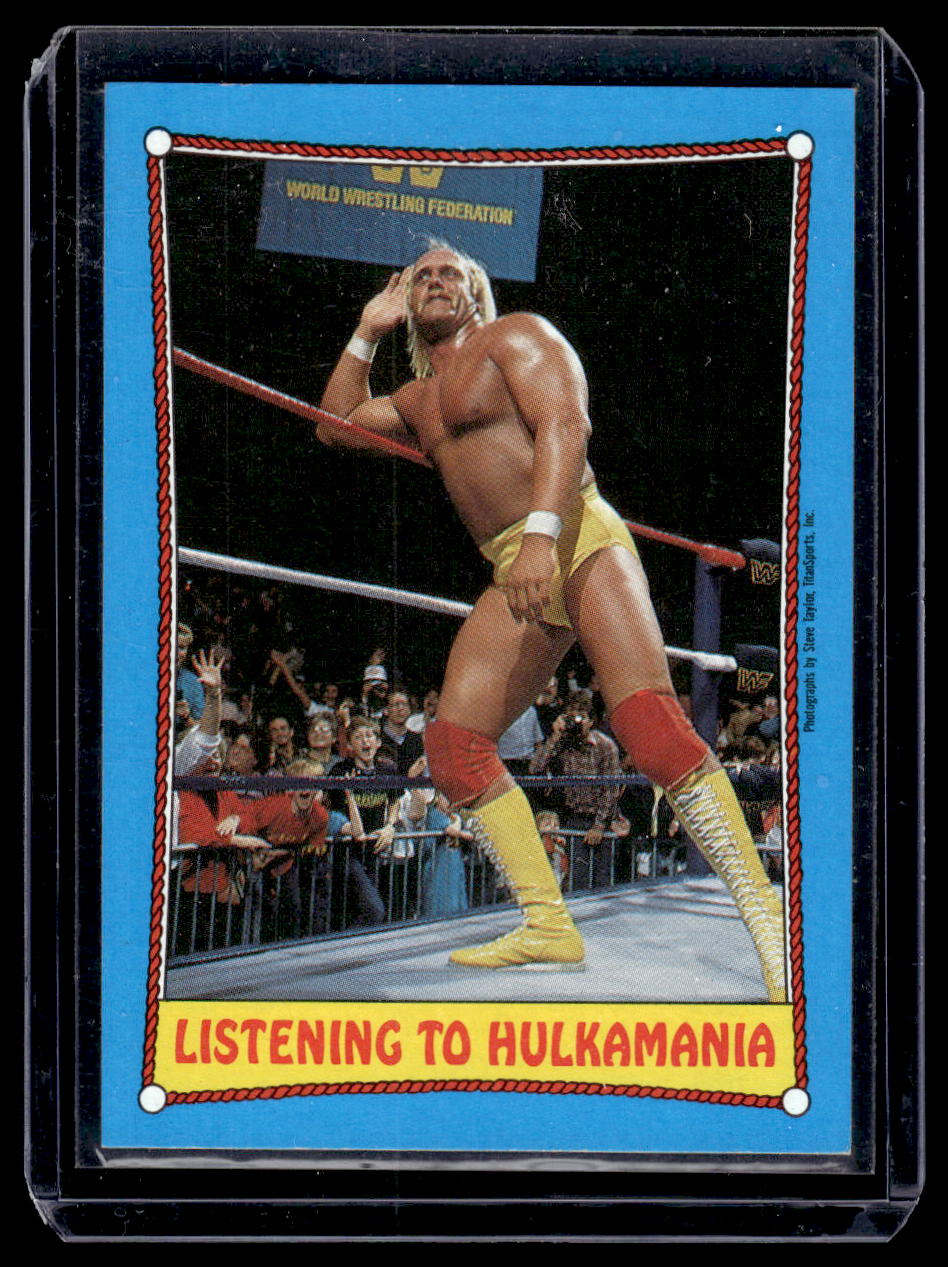 Listening To Hulkamania 1987 Topps WWF Wrestling Stars "Hulk Hogan" Card #38