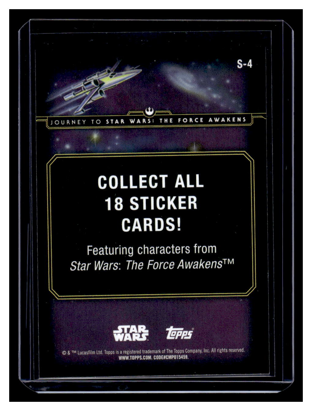 2015 Topps Star Wars Journey to The Force Awakens Stickers REY #S-4