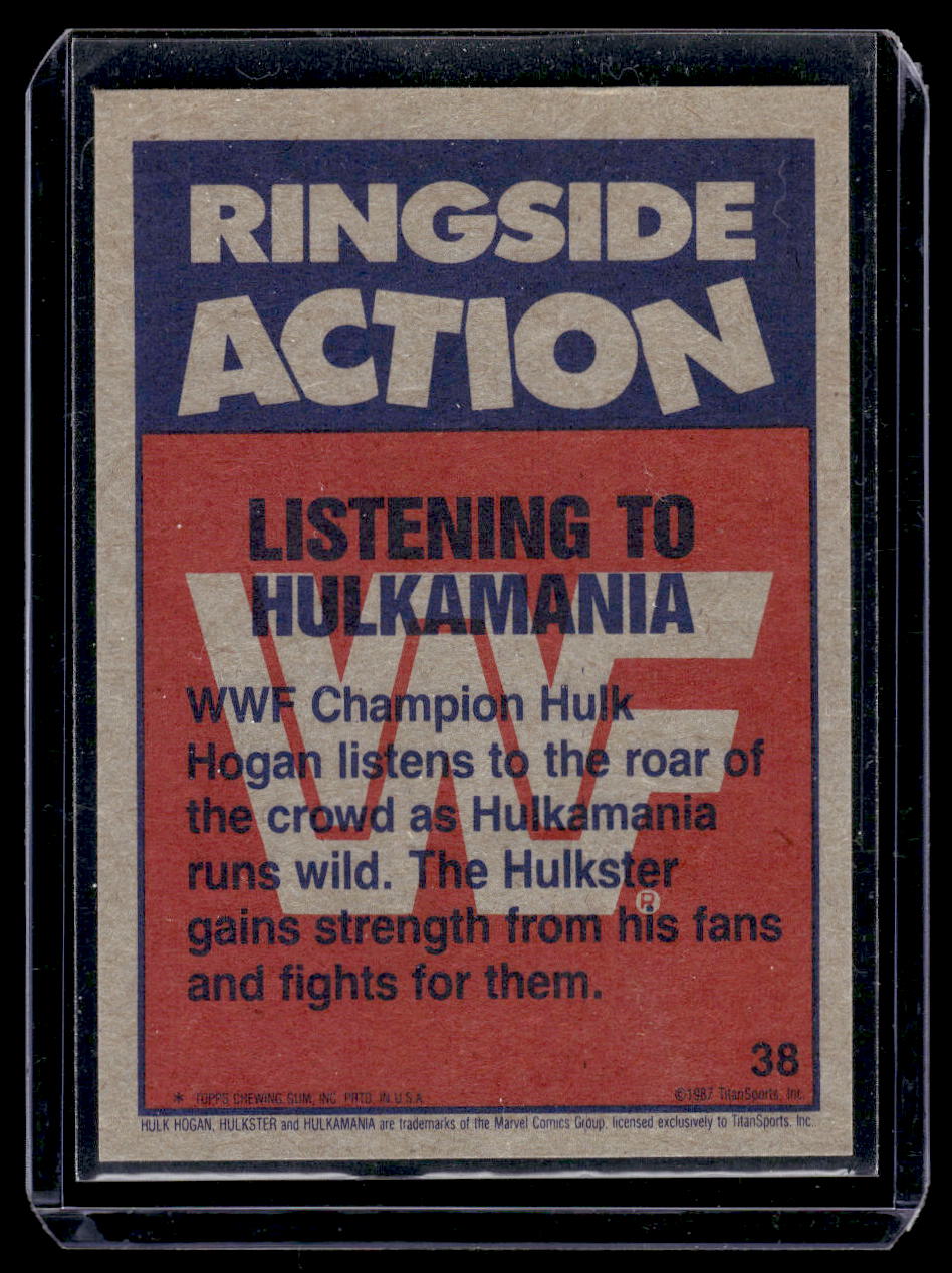 Listening To Hulkamania 1987 Topps WWF Wrestling Stars "Hulk Hogan" Card #38