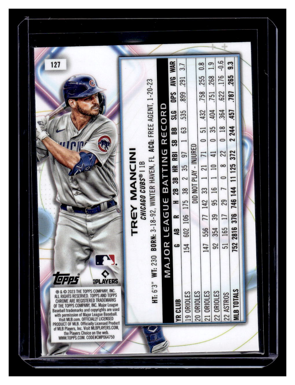 2023 Topps Chrome Cosmic #15 Dansby Swanson (Chicago Cubs)