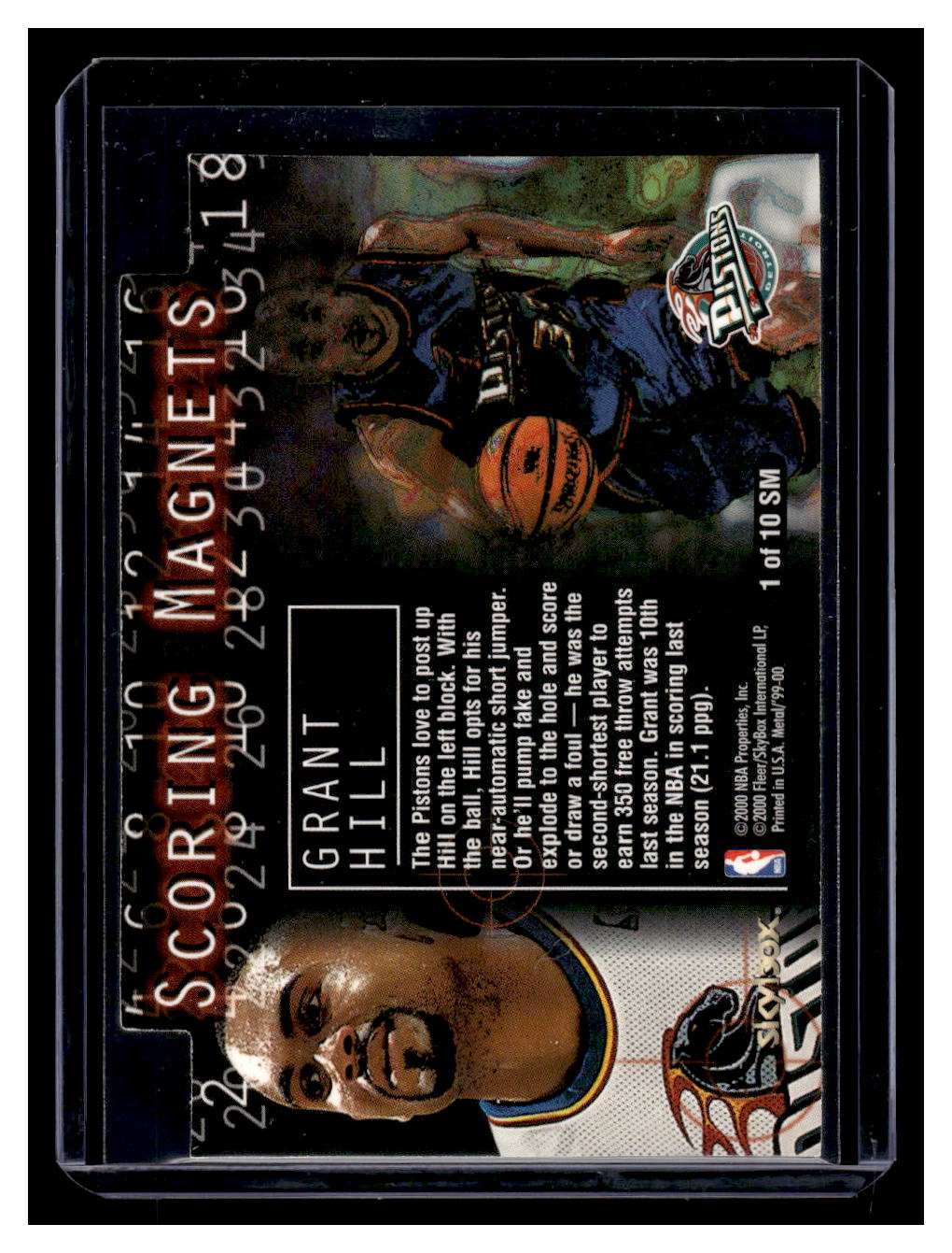 1999 Metal Scoring Magnets #1SM Grant Hill (Detroit Pistons)