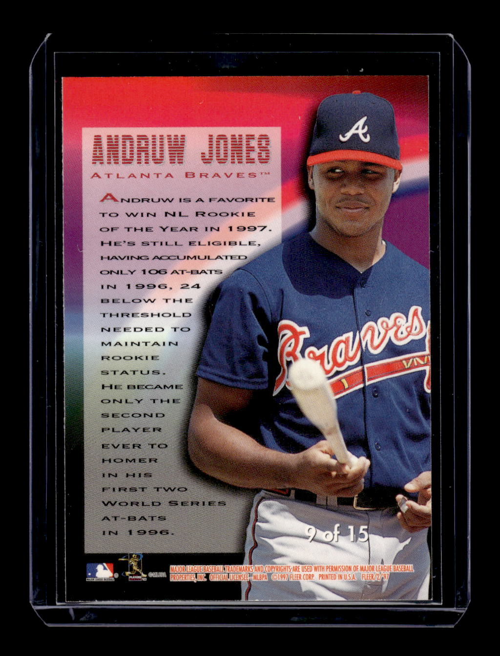 1997 Fleer "New Horizon" #9 Andruw Jones (Atlanta Braves)