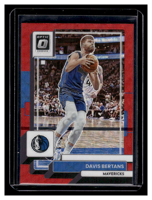 2022-23 Donruss Optic Red Wave #156 Davis Bertans (Dallas Mavericks)