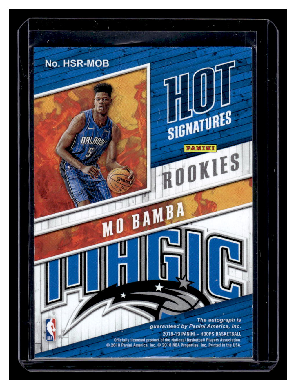 2018-19 Panini NBA Hoops #HSR-MOB "Hot Signatures Rookies" Mo Bamba Rookie RC (Orlando Magic)