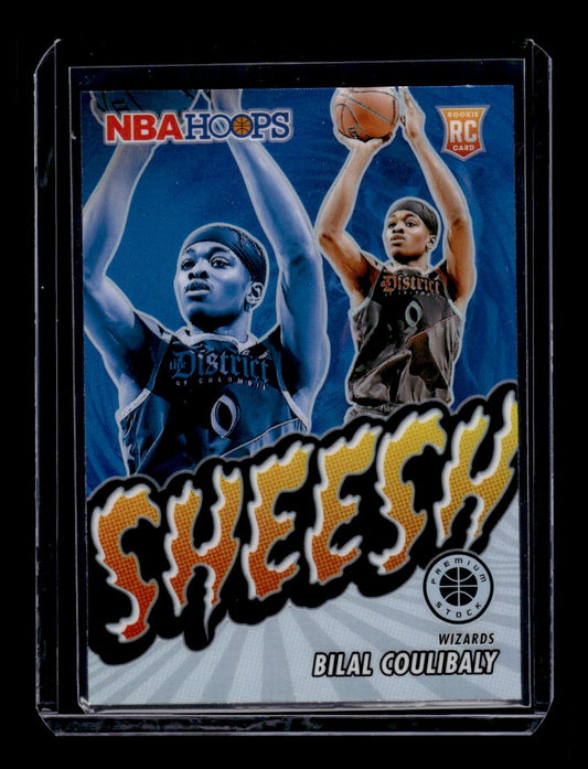 2023-24 Hoops Premium Stock Sheesh Silver Prizm #14 Bilal Coulibaly (Washington Wizards)