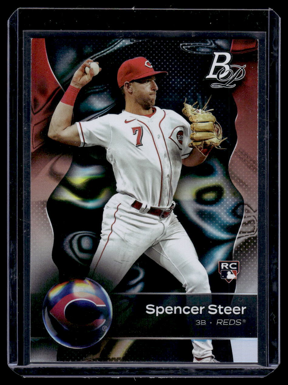 2023 Bowman Platinum #76 Spencer Steer Rookie RC (Cincinnati Reds)