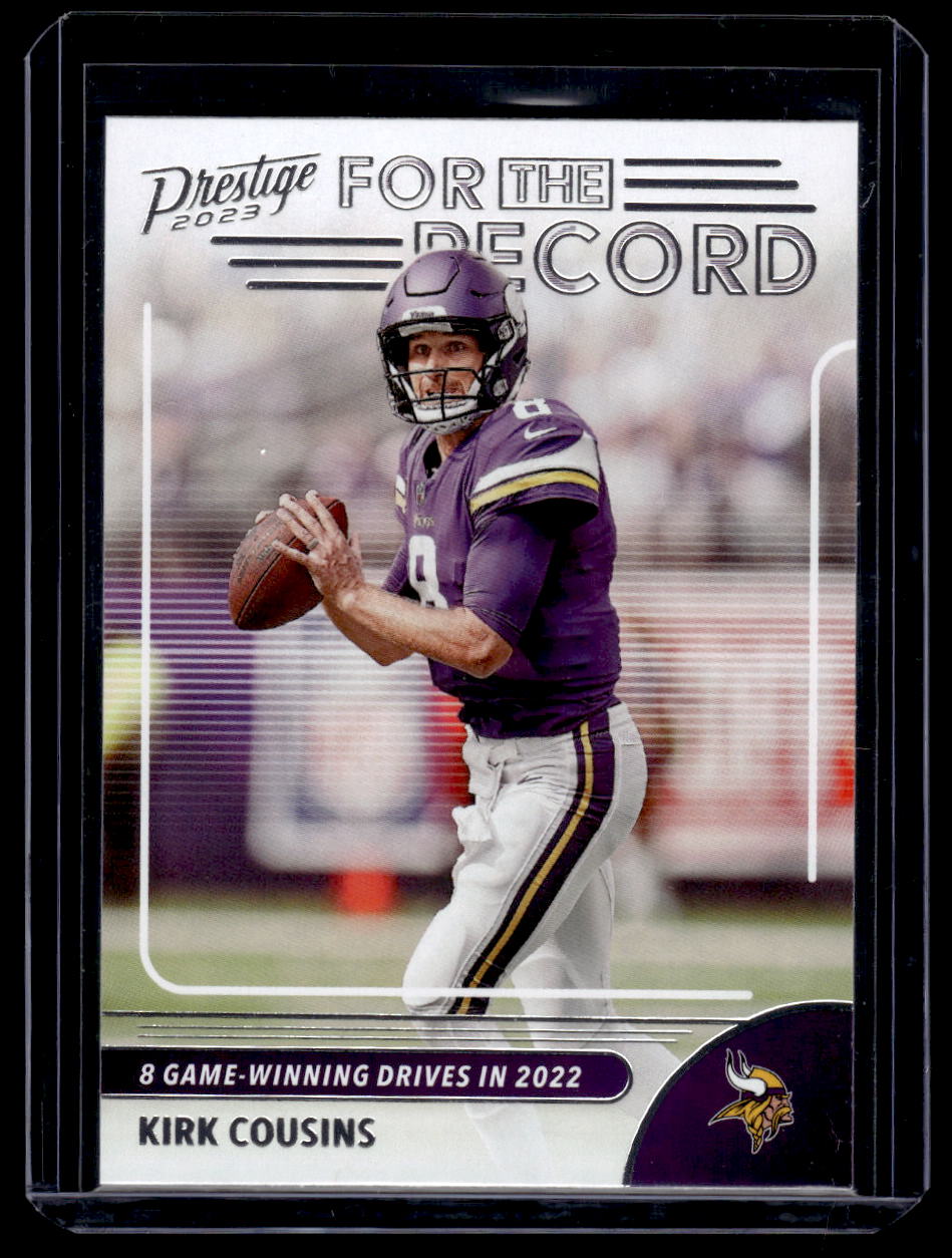 2023 Panini Prizm "For the Record" #4 Kirk Cousin (Minnesota Vikings)